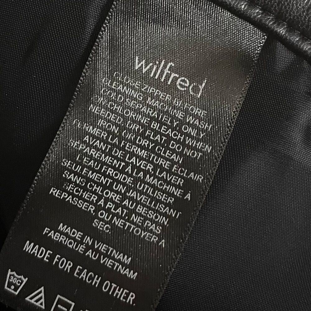 Aritzia Wilfred The Melina Pant Black Vegan Leather Pants Size 8 - Picture 11 of 12